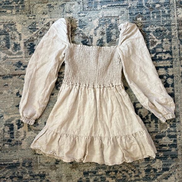 Aritzia Wilfred Tempest Linen Smocked Mini
Dress - Picture 2 of 7